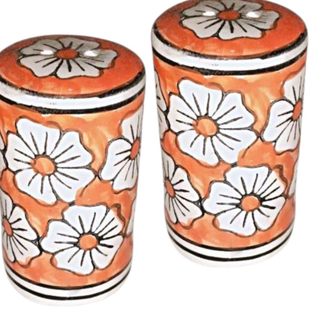 orange salt and pepper shakers