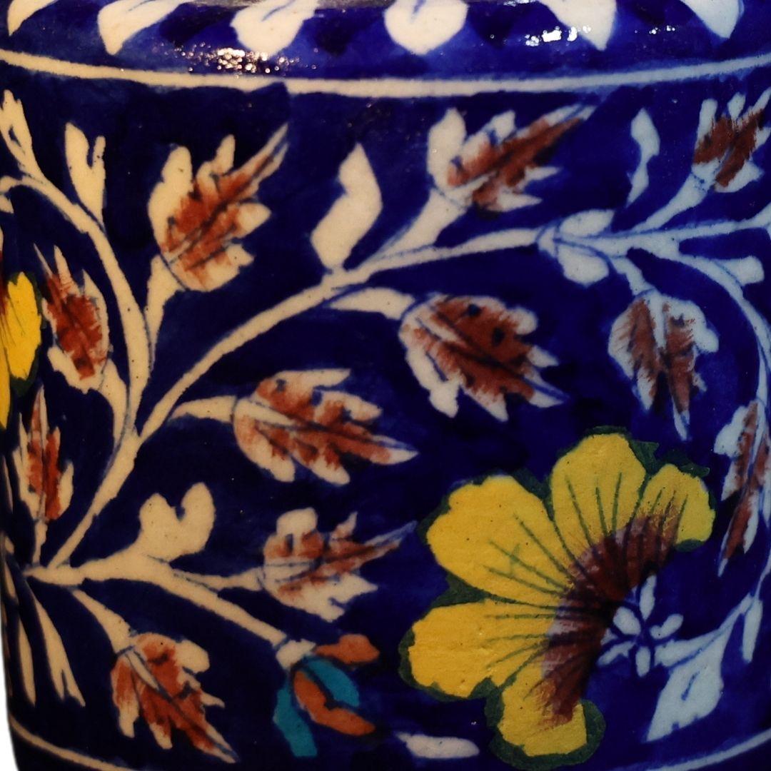 Indigo Blue Pottery Ceramic Storage Jar