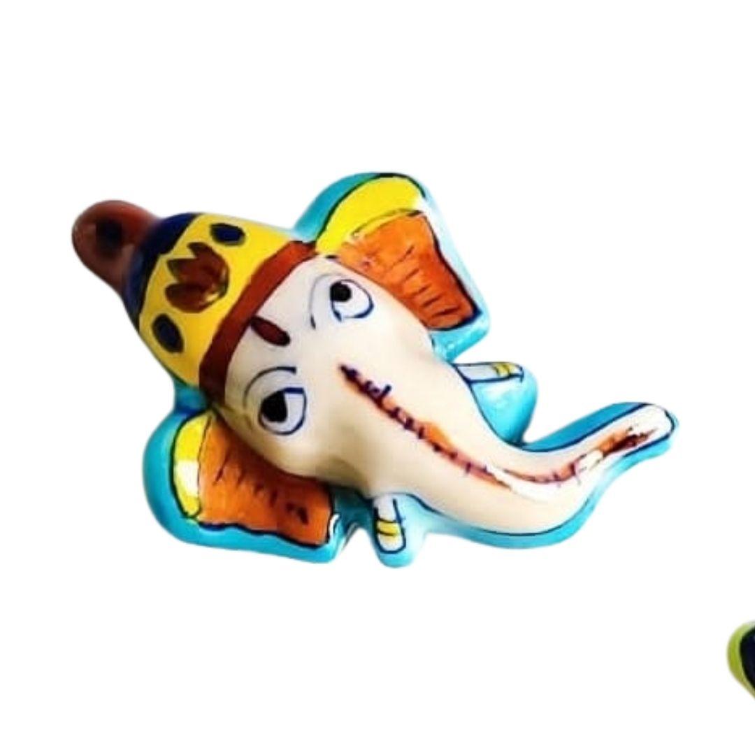 Ganesha Blue Pottery Fridge Magnet