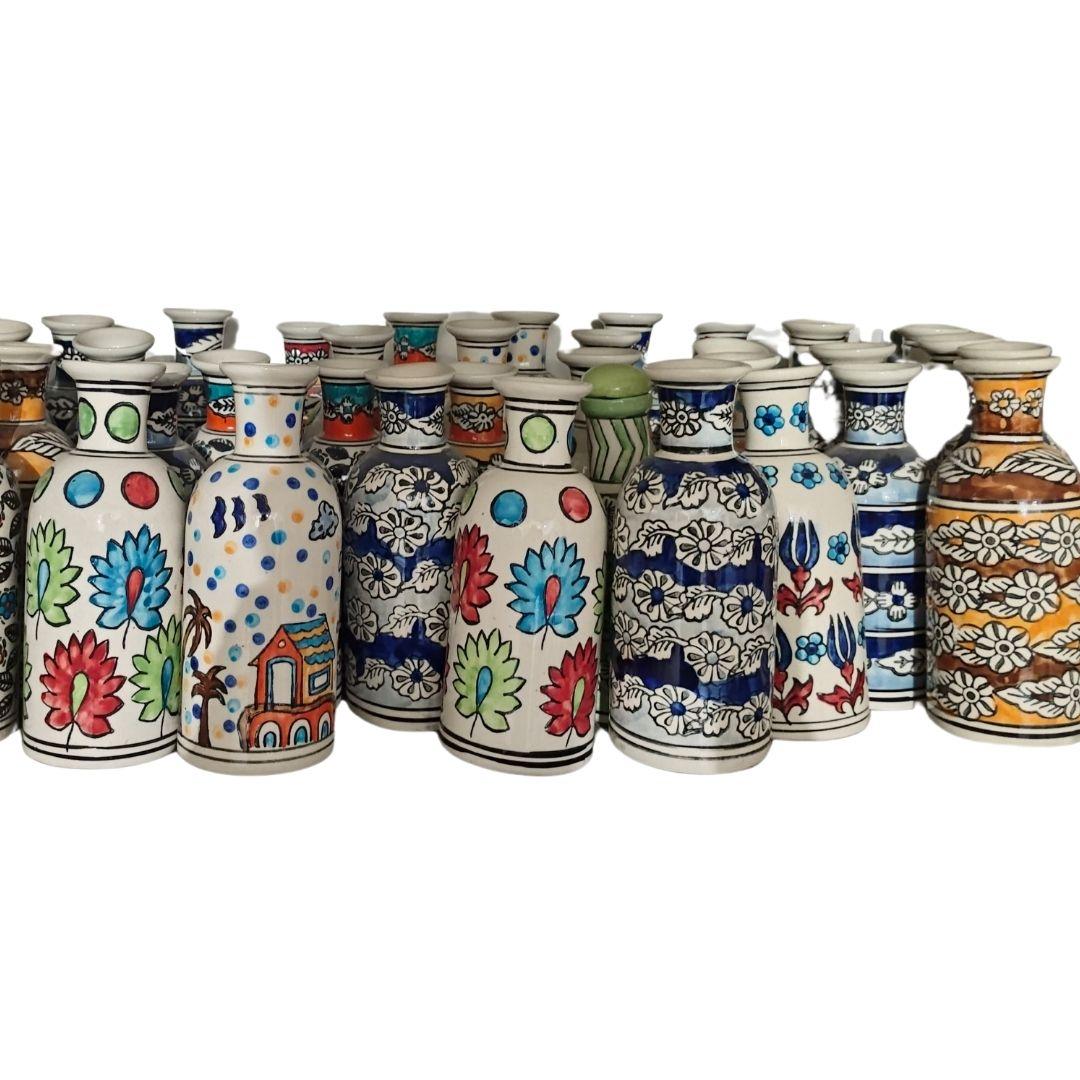 Mix Design Blue Pottery Ceramic Water Jugs