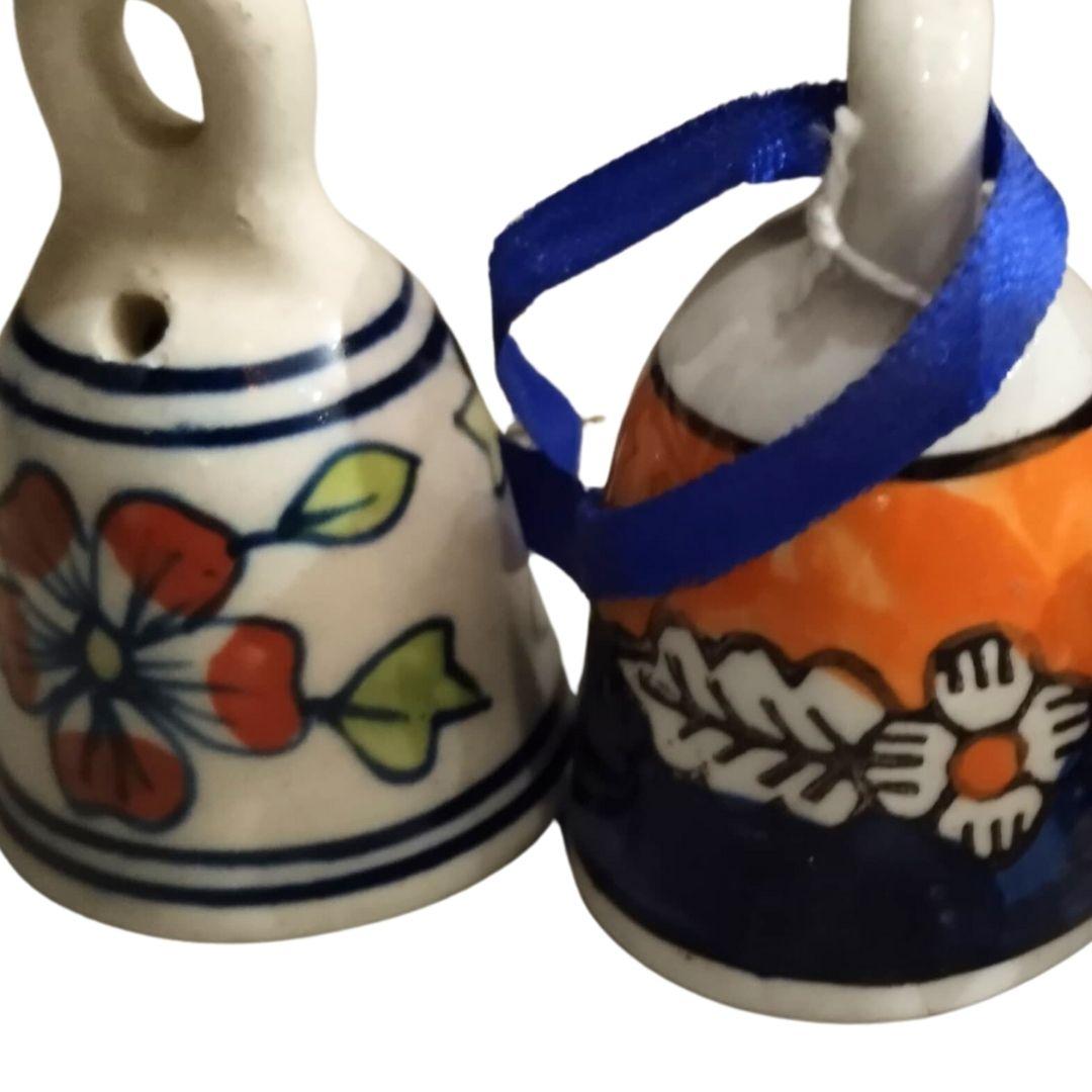 Blue Pottery Ceramic assorted design decor bells