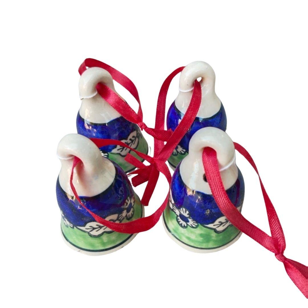 Blue Pottery ceramic orchard green bells