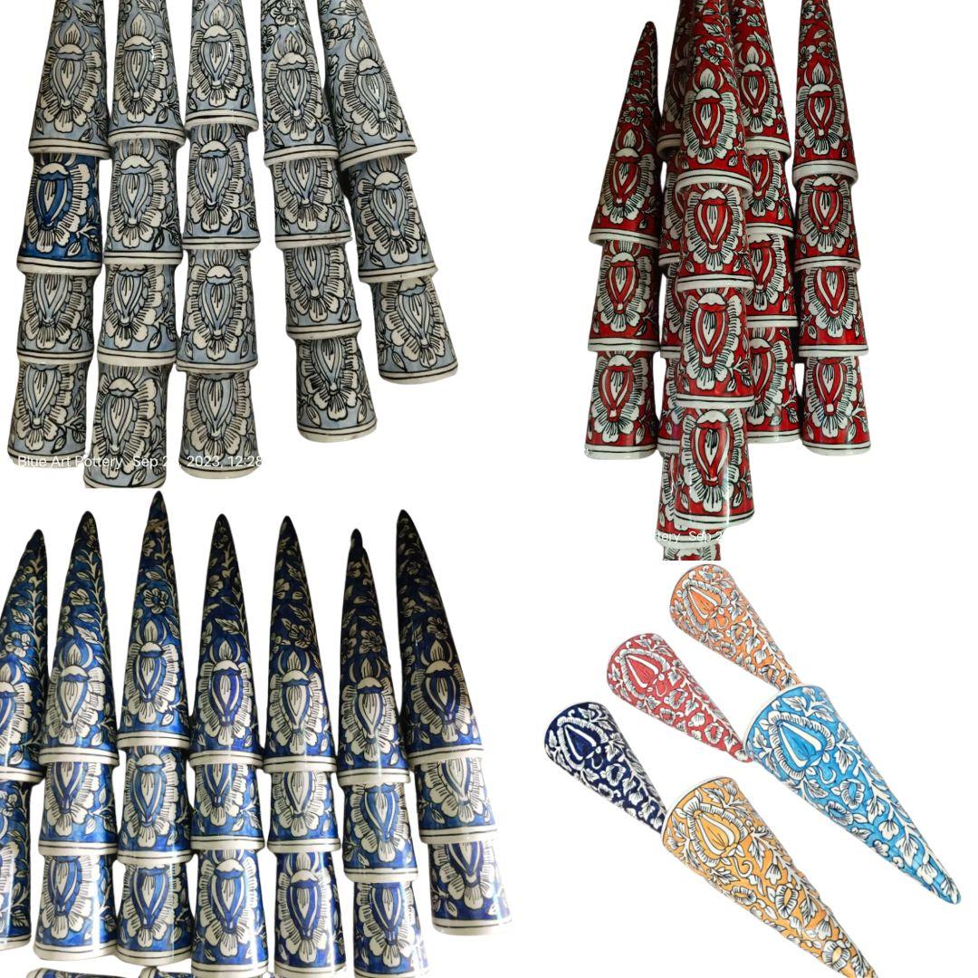 Paisley Blue Pottery Ceramic Planters in multiple colour options