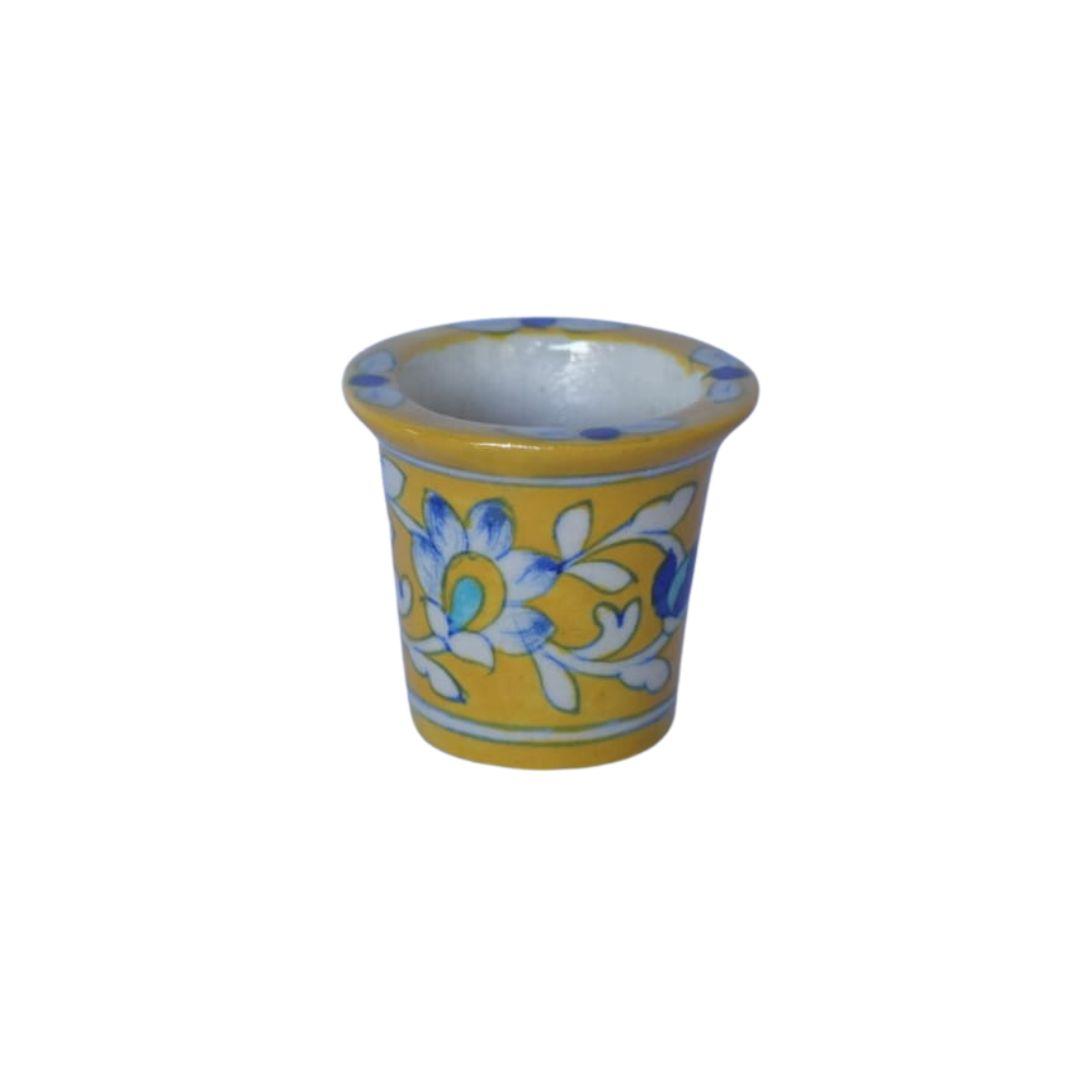 Blue Pottery Ceramic Pot Planters 3 inches