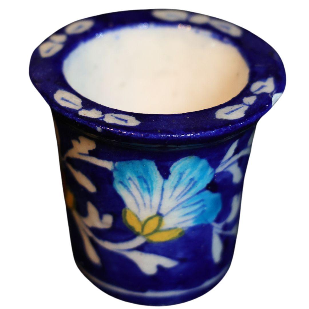 Blue Pottery Ceramic Pot Planters 3 inches