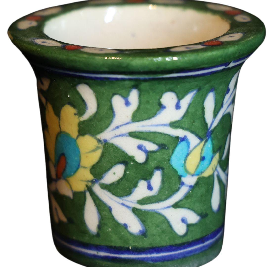 Blue Pottery Ceramic Pot Planters 3 inches