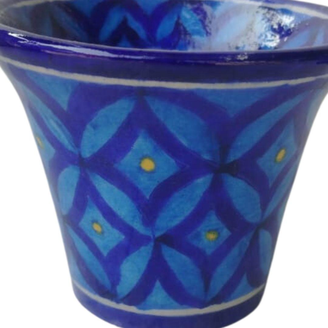 Blue Pottery Ceramic Pot Planters 4 inches