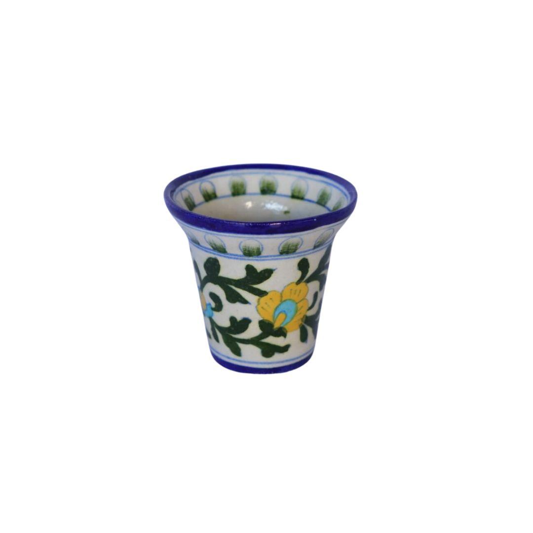 Blue Pottery Ceramic Pot Planters 4 inches