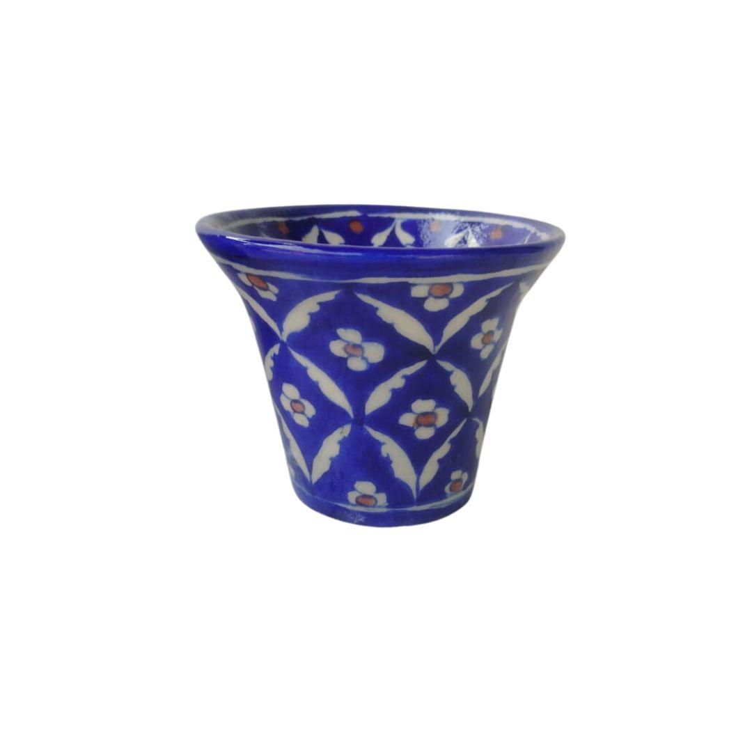 Blue Pottery Ceramic Pot Planters 4 inches
