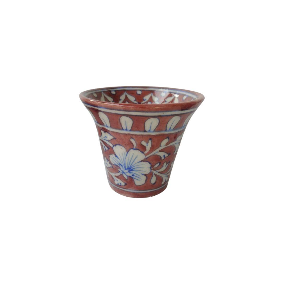 Blue Pottery Ceramic Pot Planters 4 inches