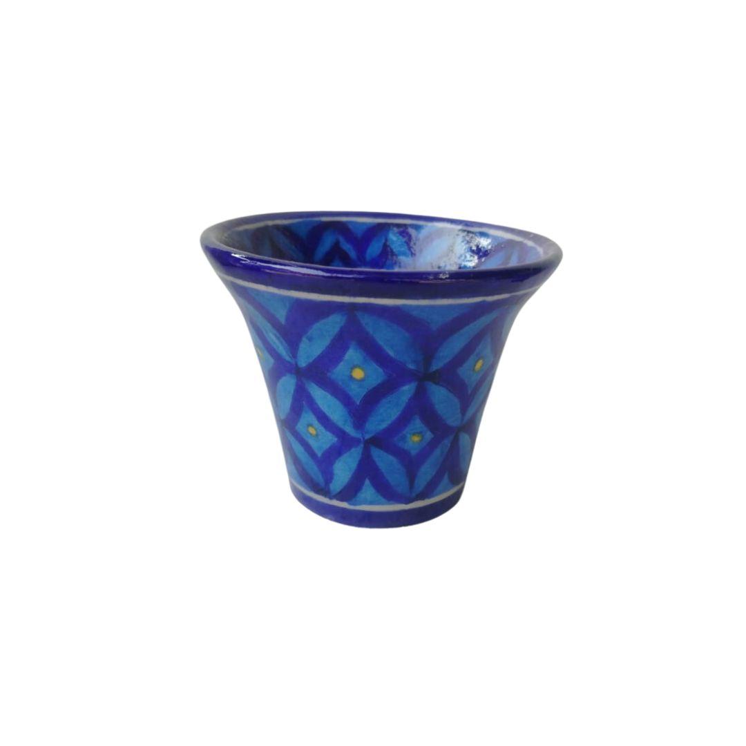 Blue Pottery Ceramic Pot Planters 4 inches
