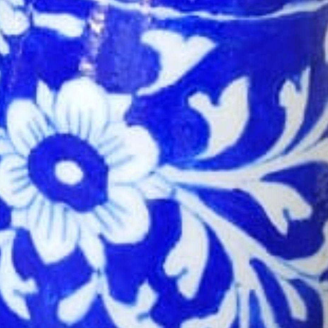 indigo orchard blue pottery ceramic vase