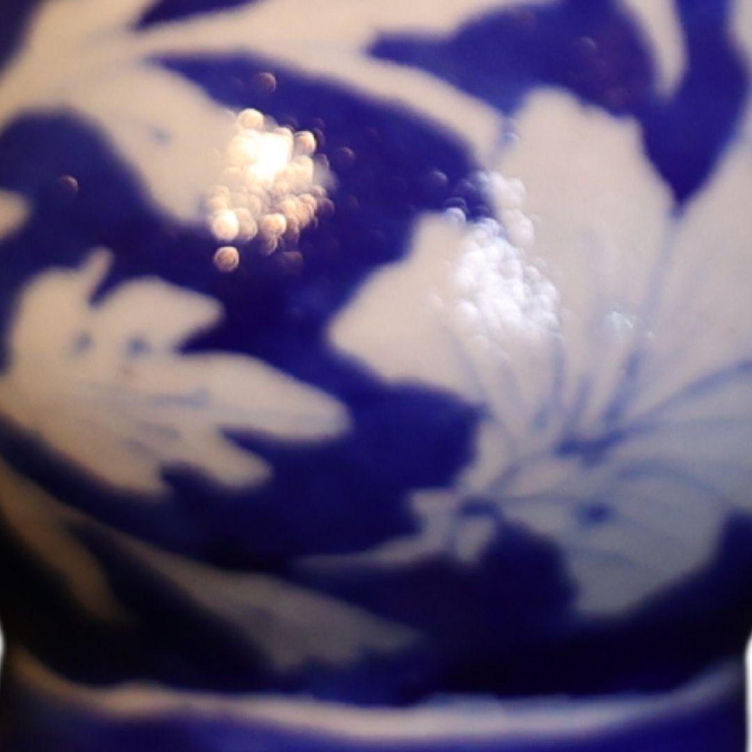Mini garden blue pottery ceramic vase