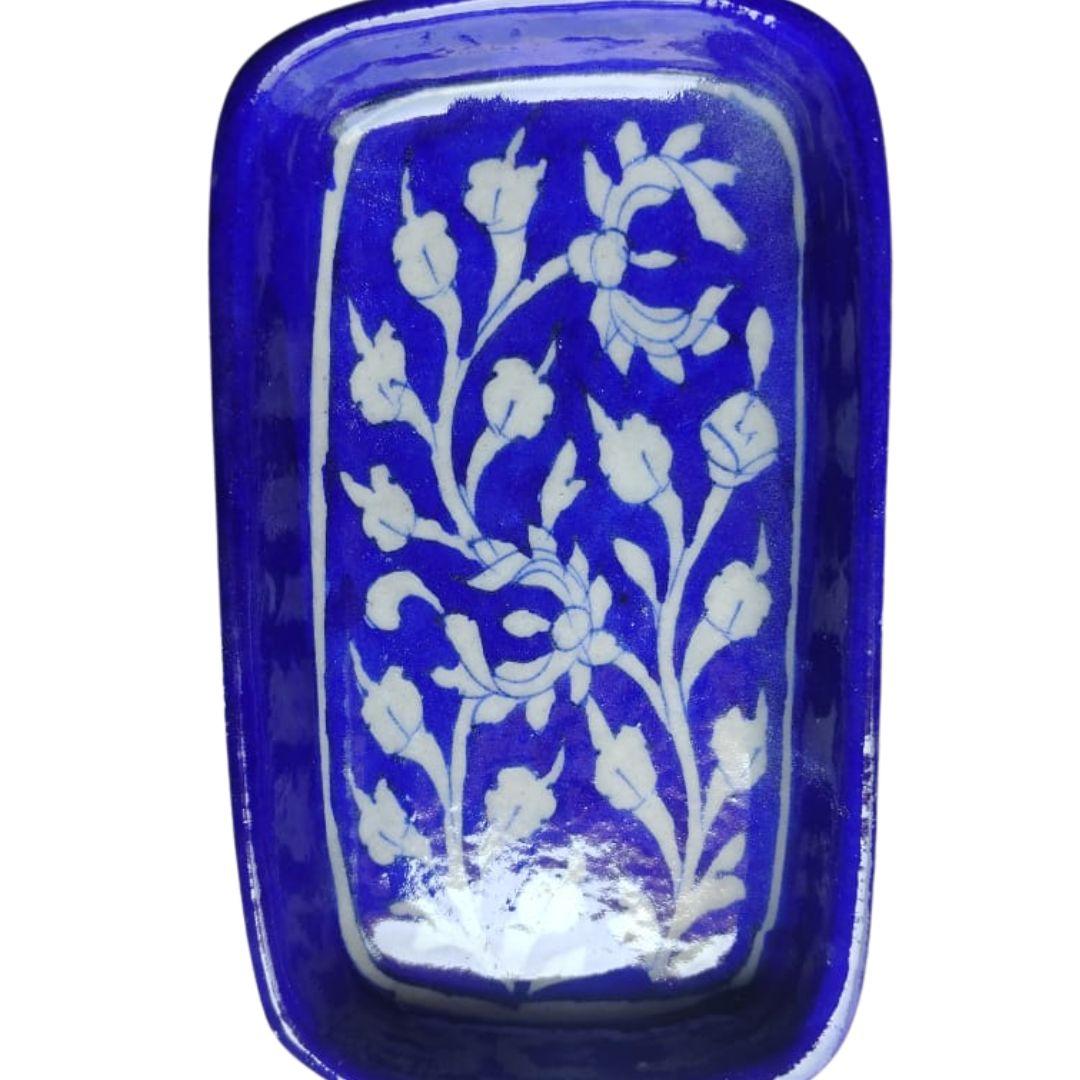 Blue Pottery Ceramic Rectangle Trays 5 inches in multiple colour options