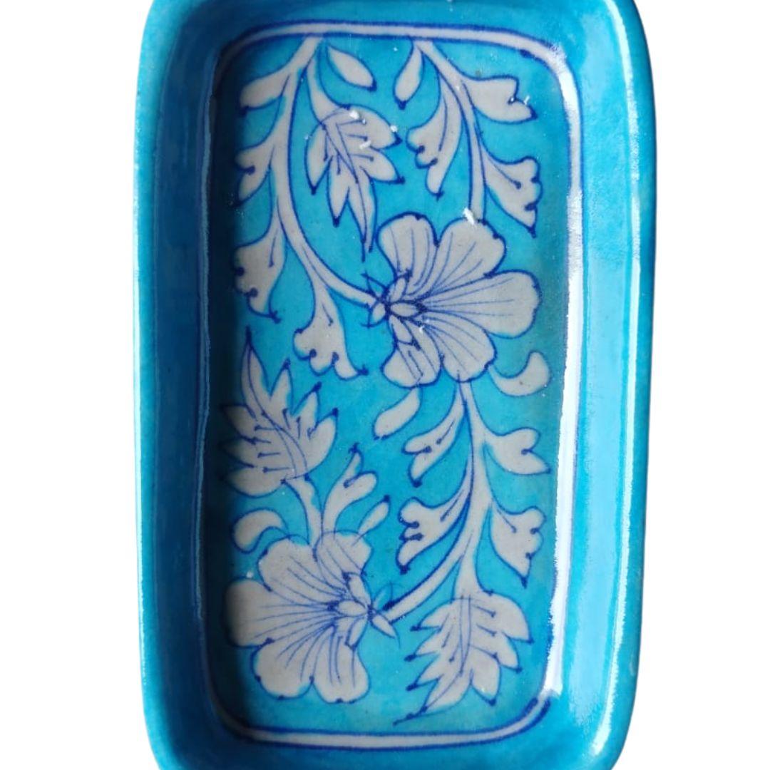 Blue Pottery Ceramic Rectangle Trays 5 inches in multiple colour options