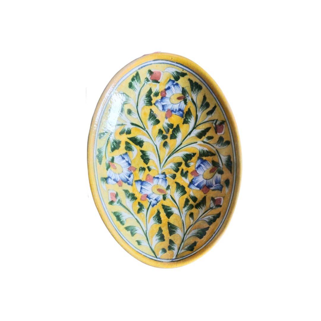 Blue Pottery Oval Ceramic Tray 8 inches in multiple colour options