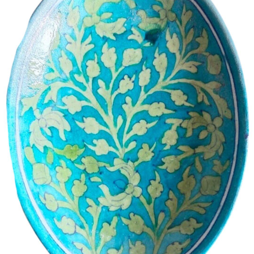 Blue Pottery Oval Ceramic Tray 8 inches in multiple colour options