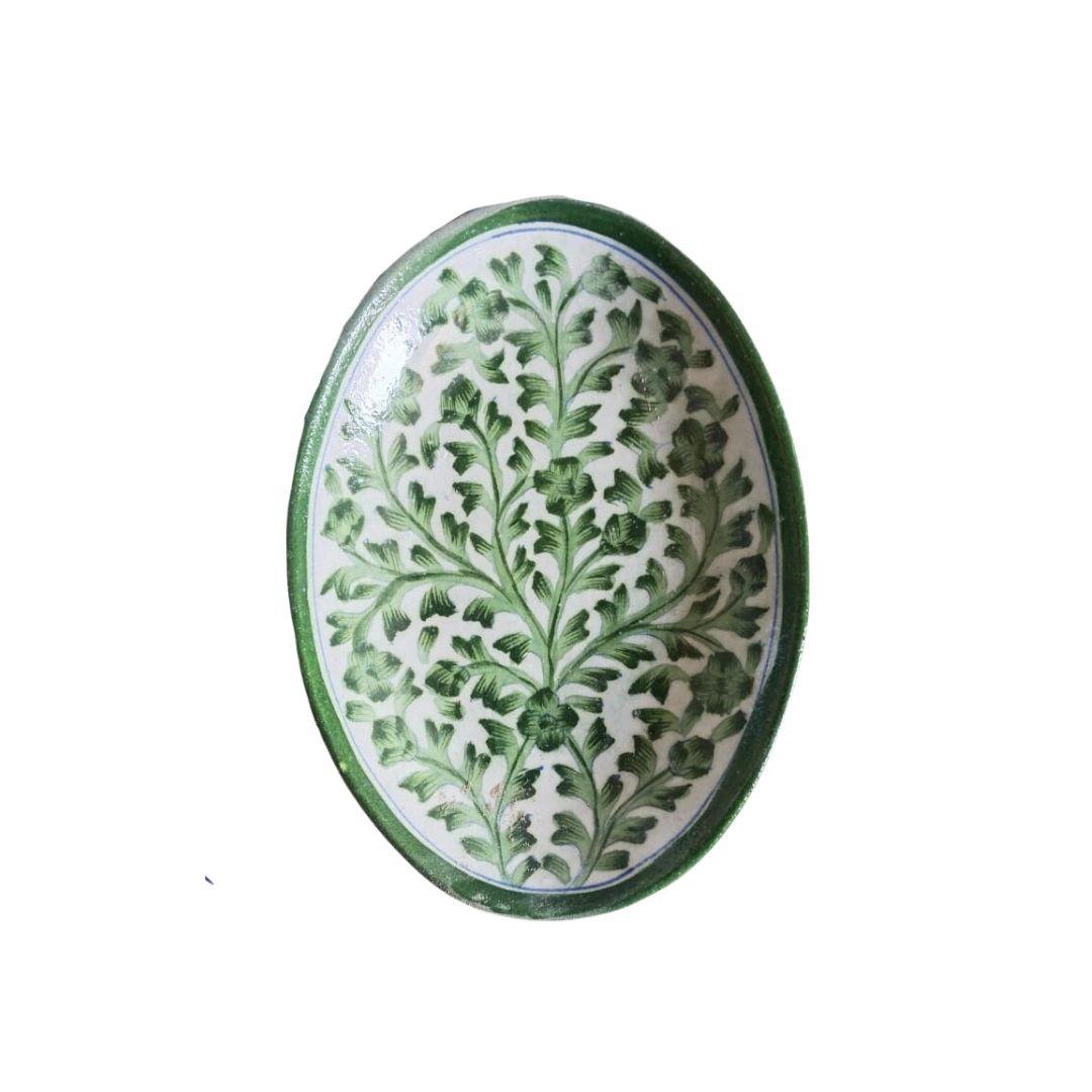 Blue Pottery Oval Ceramic Tray 10 inches in multiple colour options