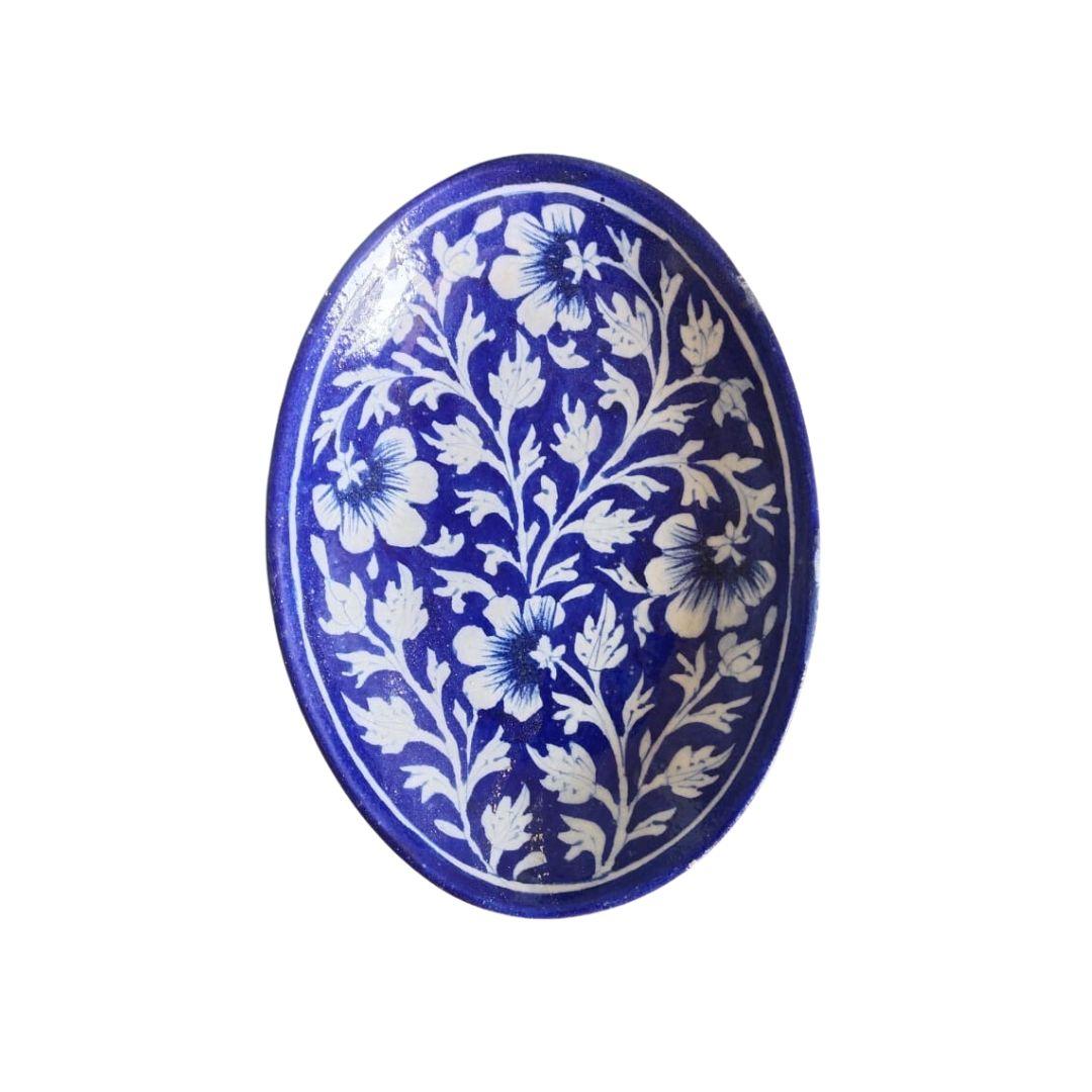 Blue Pottery Oval Ceramic Tray 10 inches in multiple colour options