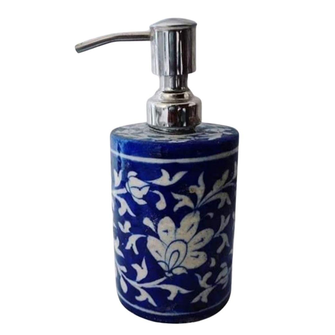 Blue Pottery Ceramic Soap Dispenser