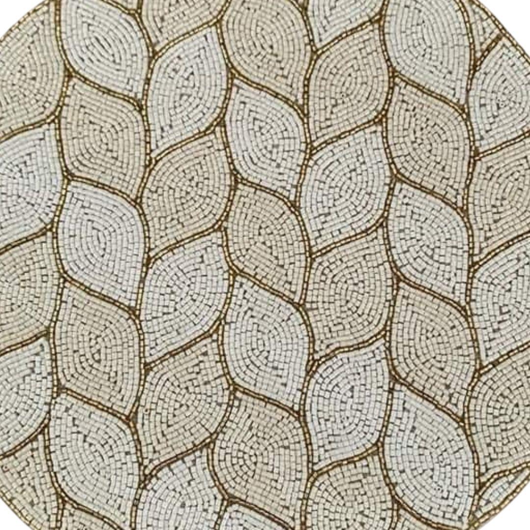 Snow Leaf Pattern Beaded Table Placemats