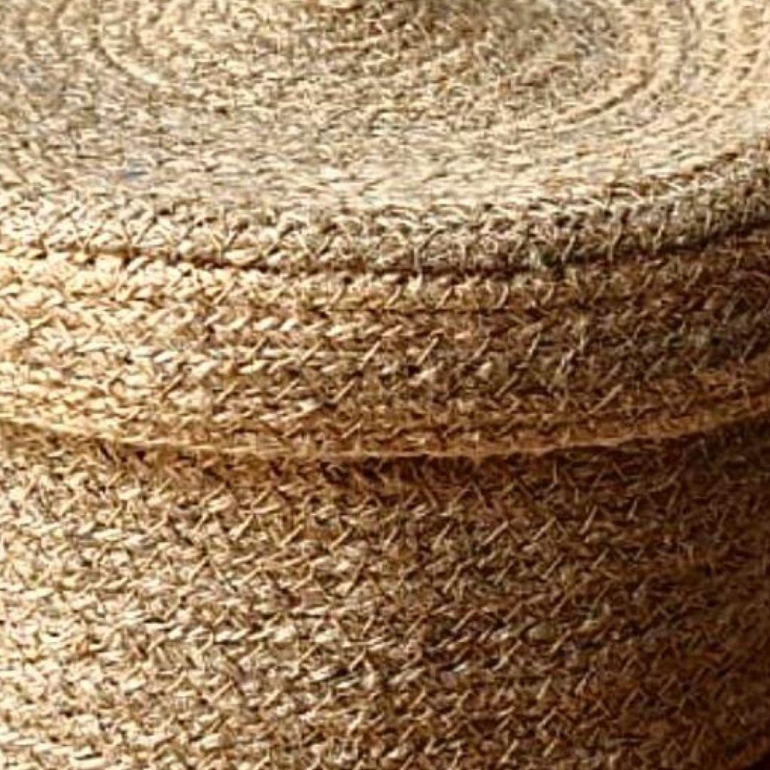 Jute Hamper Gift Basket with Loop Lid