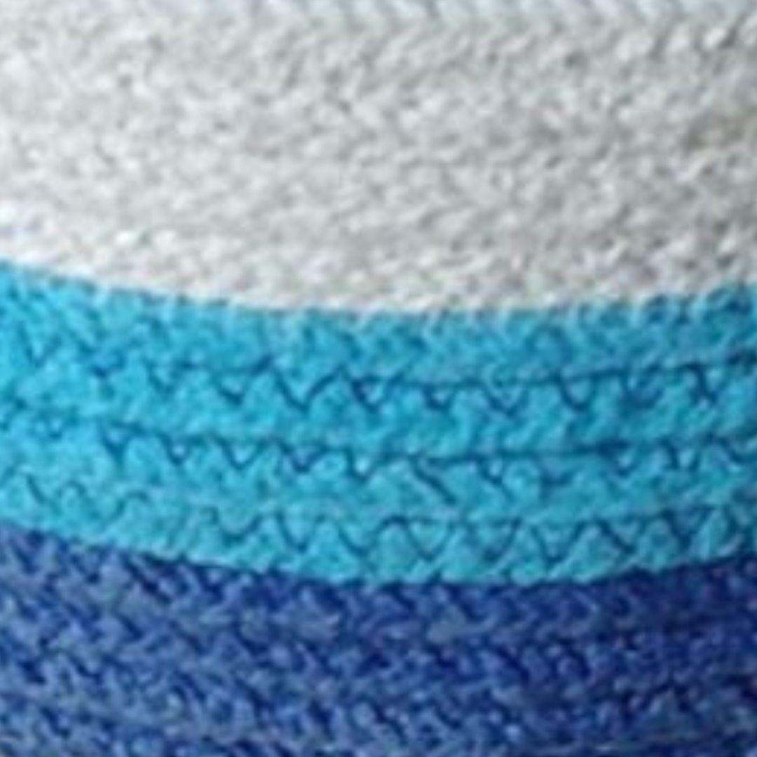 Blue Triple Layer Cotton Rope Gift Hamper Basket L
