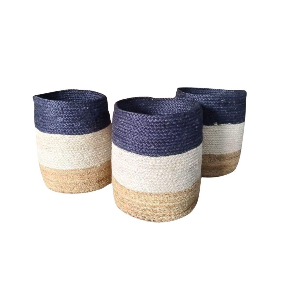 Oxford Jute Storage Organiser Basket