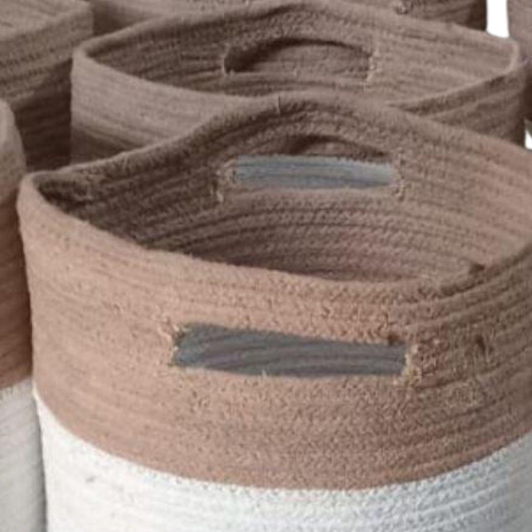 Sailors Jute Storage Organiser Basket with Handles