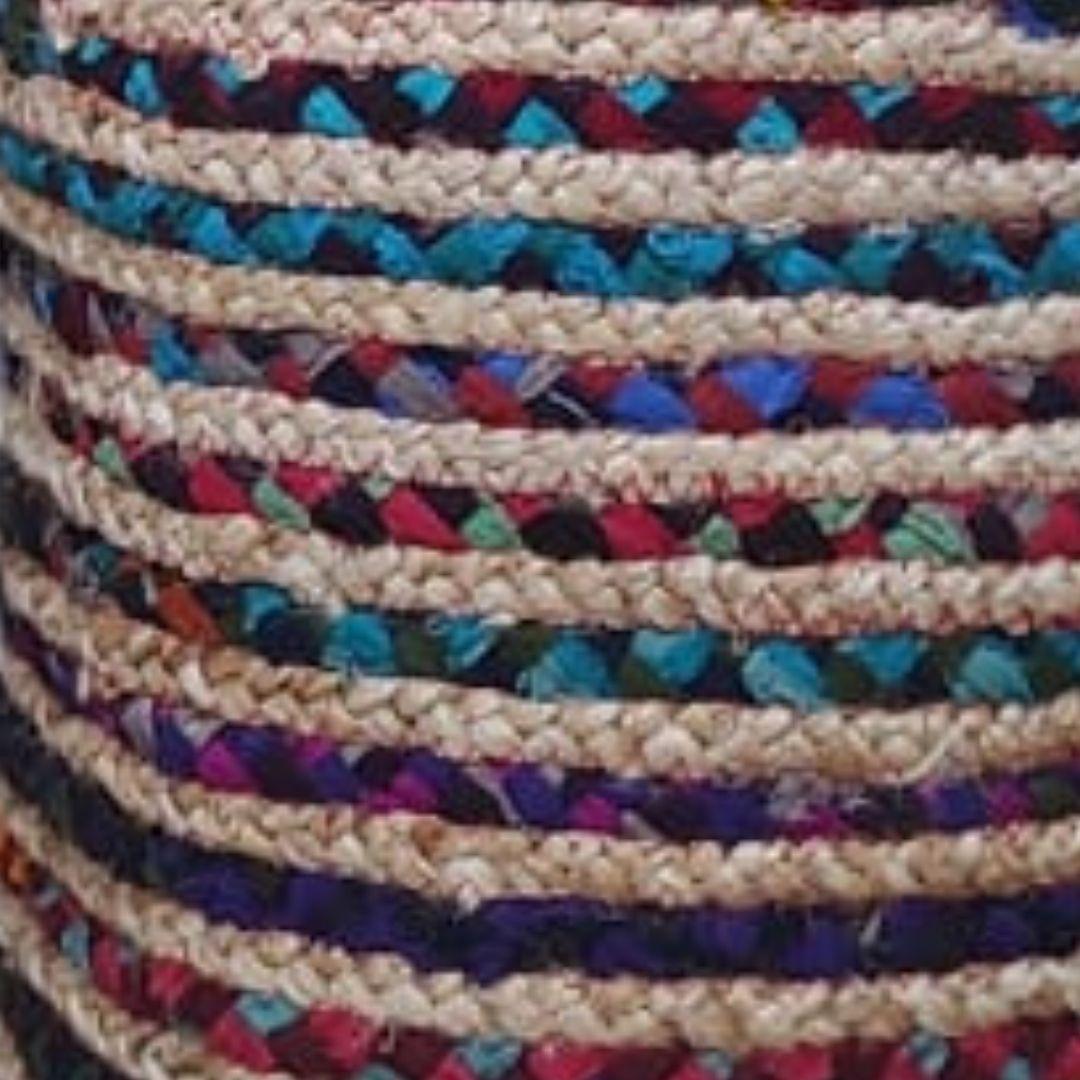 Rainbow Cotton Rope Storage Organiser Basket set of 3