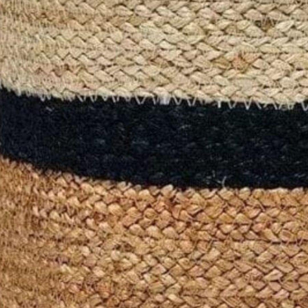 Walnut Jute Storage Organiser Basket