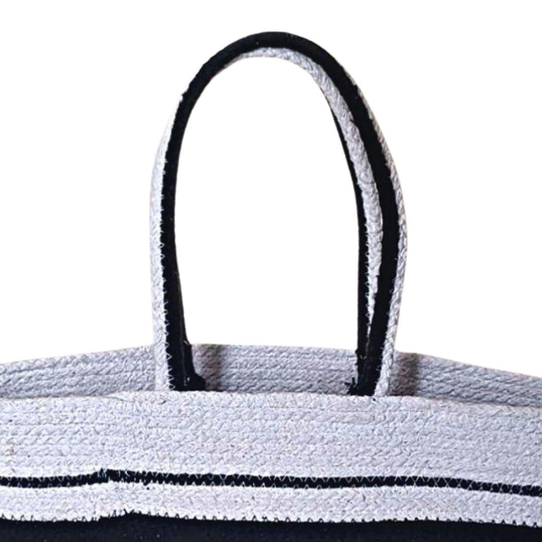 3 lines Cotton Rope Tote Bag
