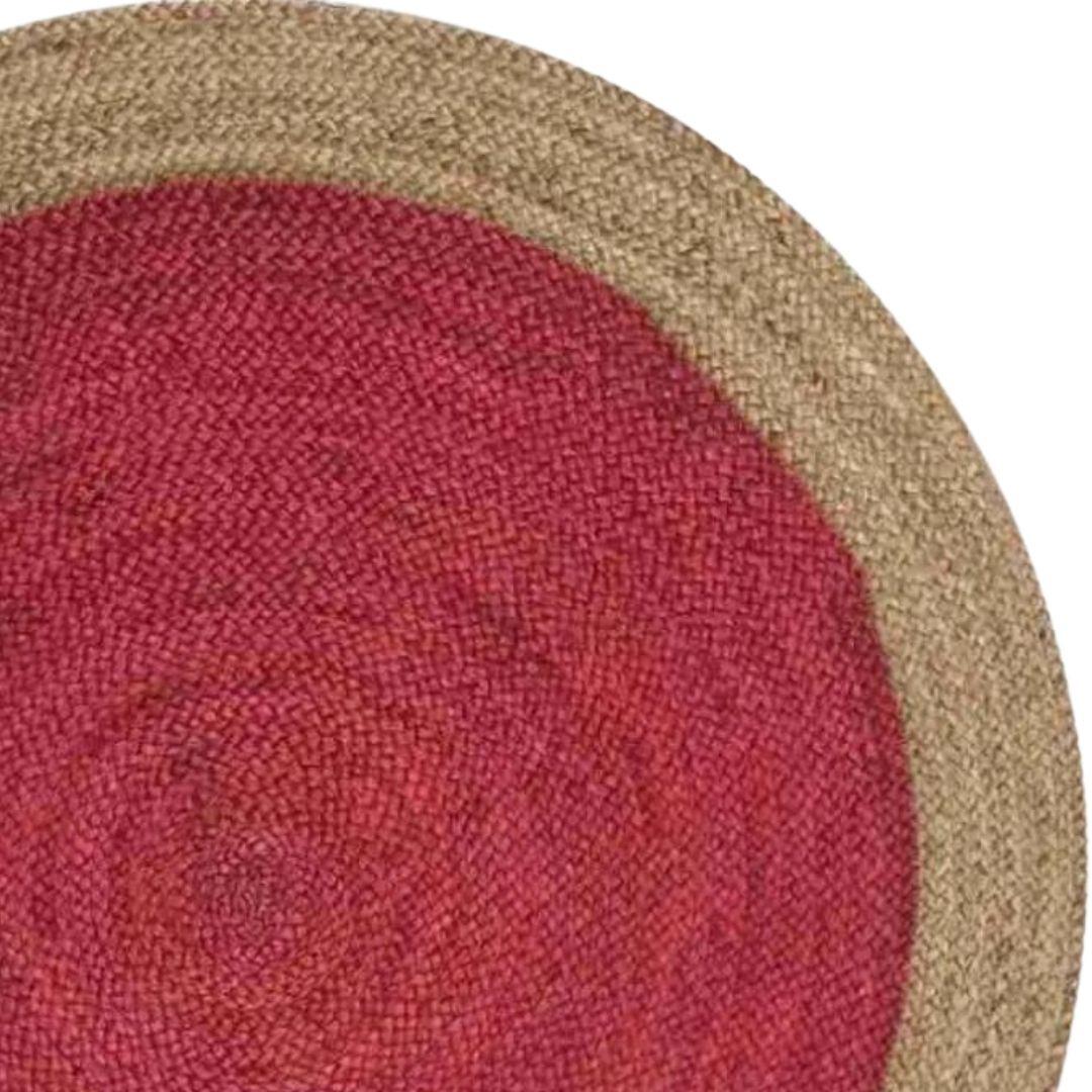 Natural Red and Natural Jute Carpet