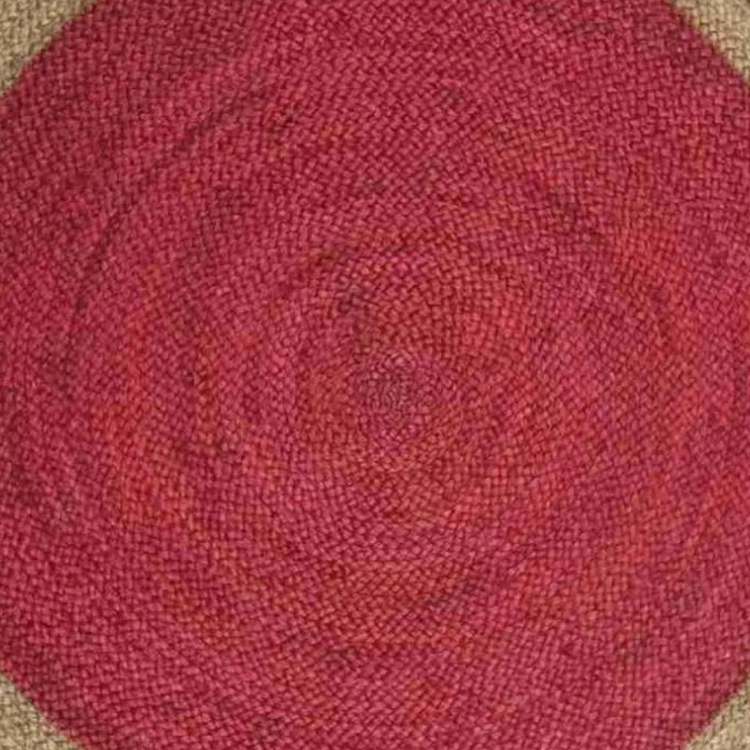 Natural Red and Natural Jute Carpet