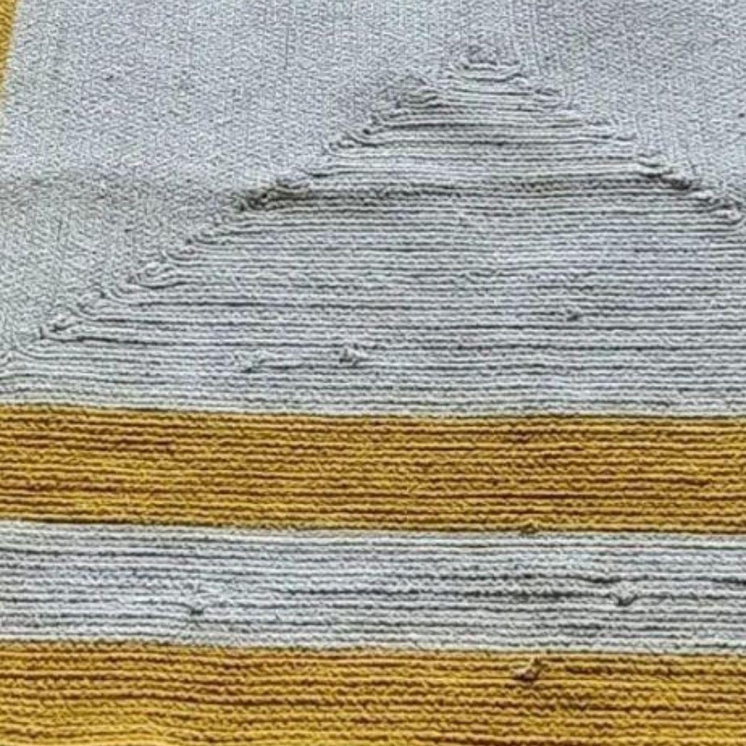 Yellow Borders Cotton Rope Carpet