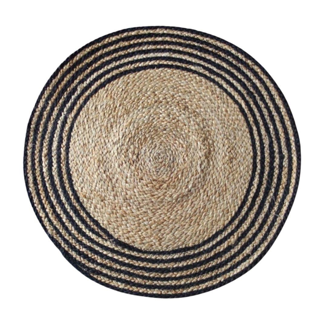 Ringed Border Jute Carpet
