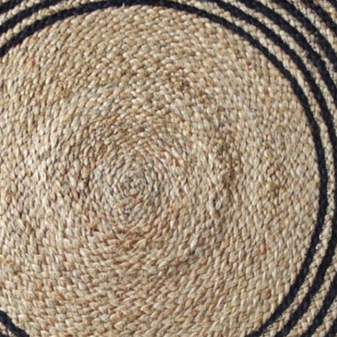 Ringed Border Jute Carpet