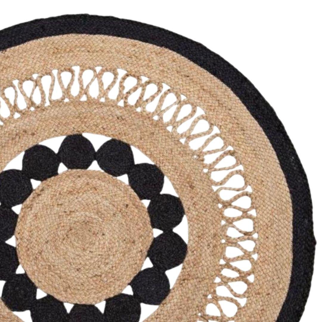 Black Loop Jute Carpet