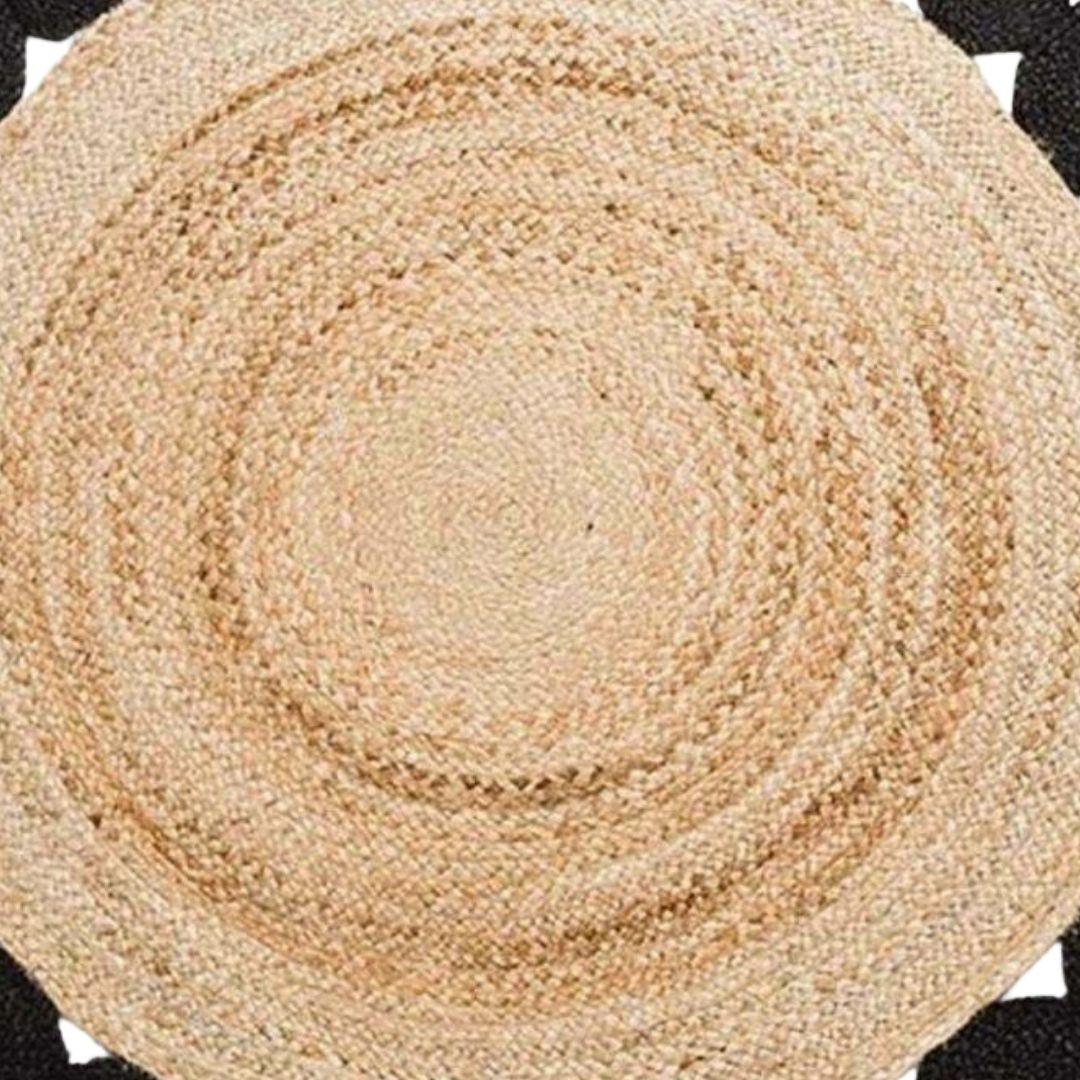 Black Boho Jute Carpet
