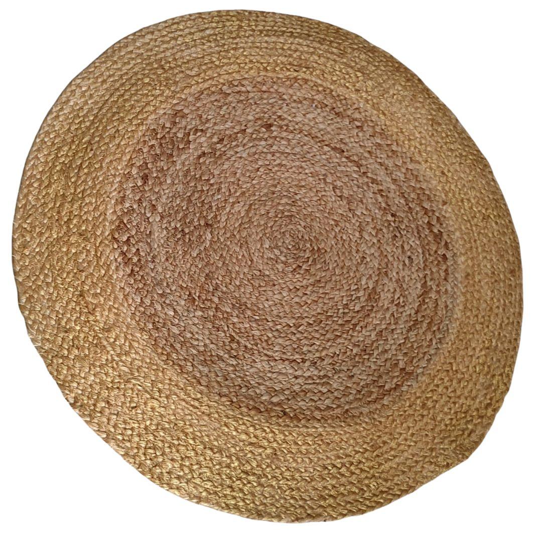 Gold Shimmer Border Jute Carpet