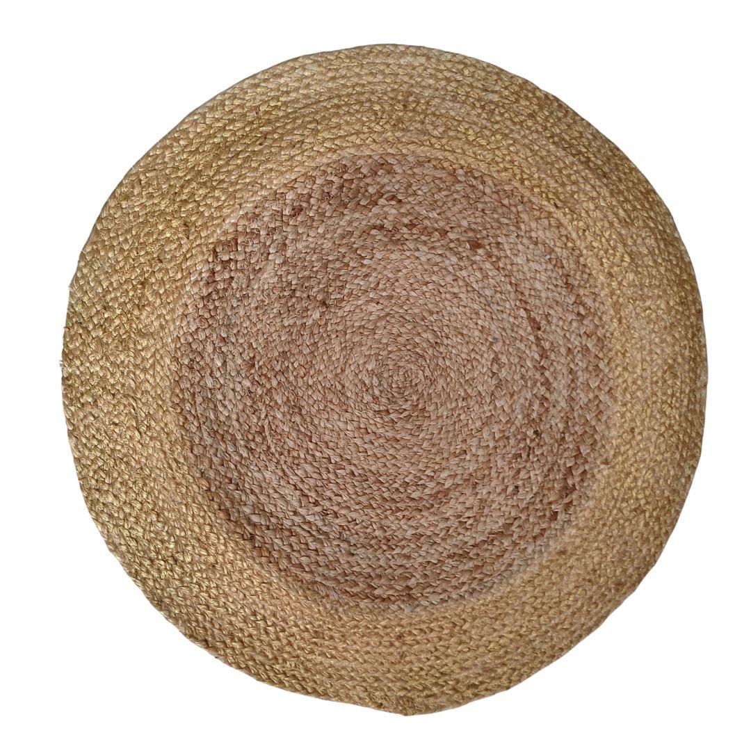 Gold Shimmer Border Jute Carpet