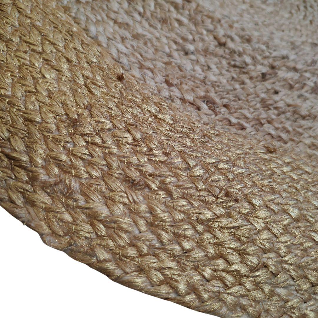 Gold Shimmer Border Jute Carpet