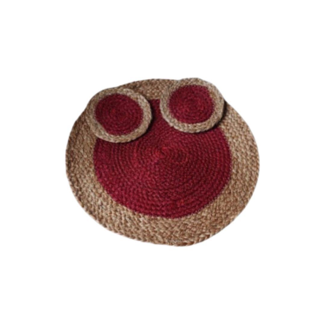 Jute Placemat and 2 coaster set