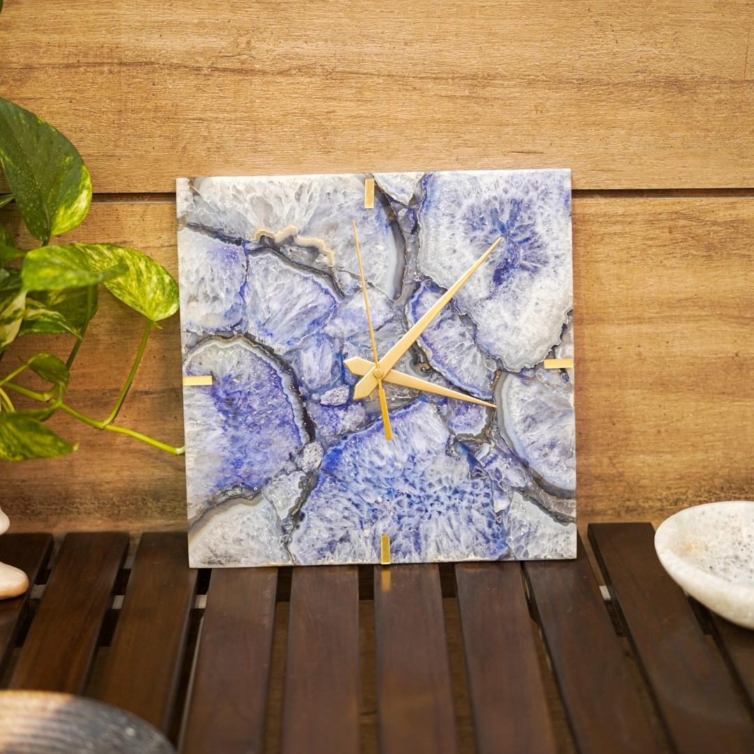 Crystal Agate Square Wall clock