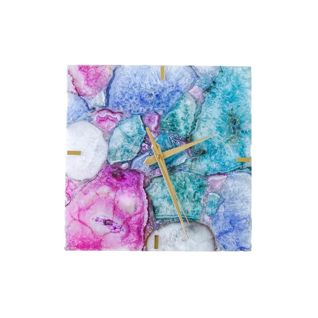 Crystal Agate Square Wall clock