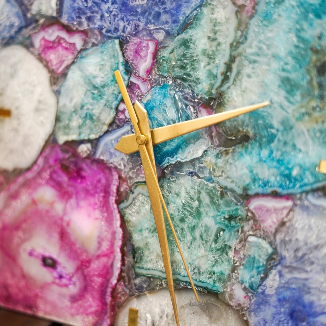 Crystal Agate Square Wall clock