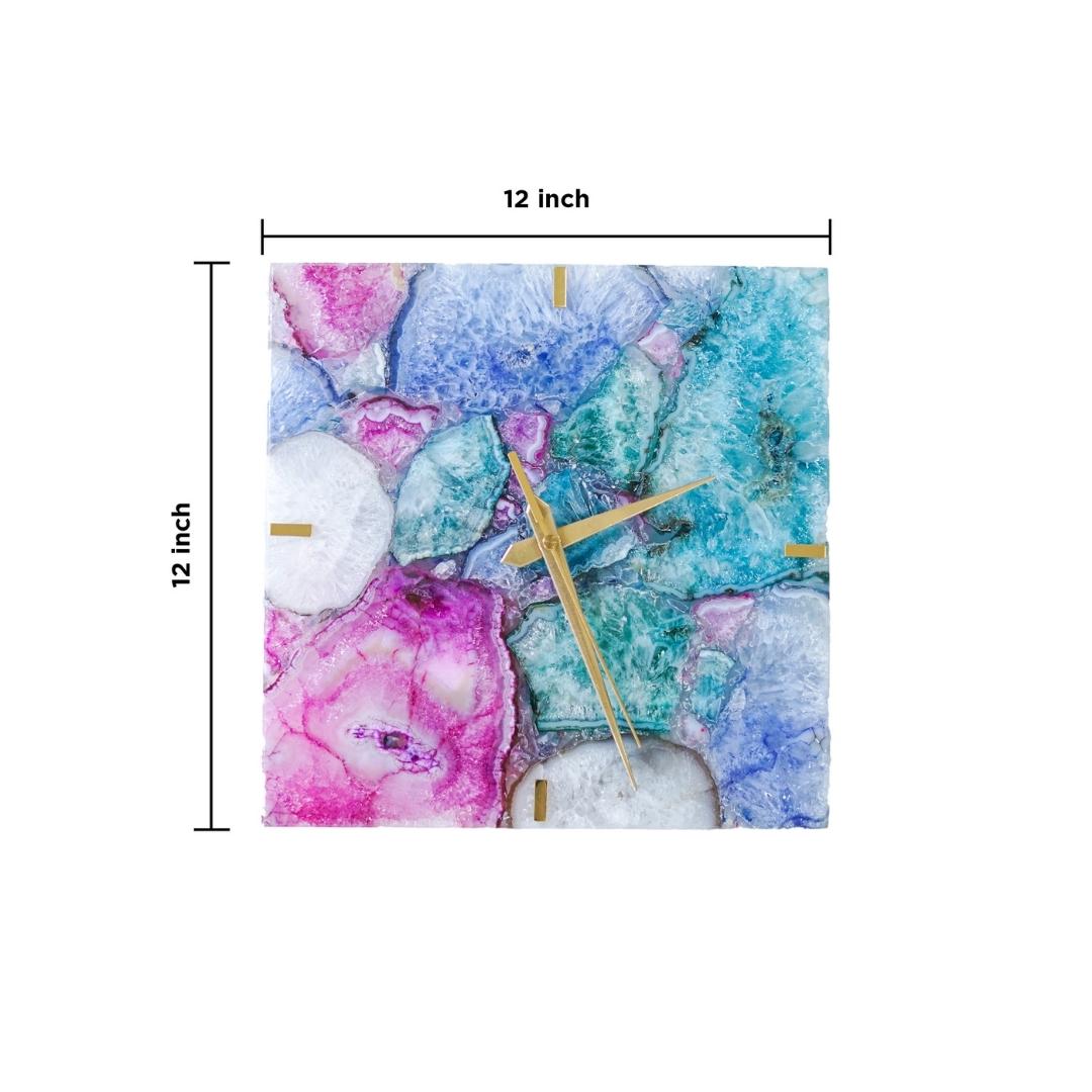 Crystal Agate Square Wall clock