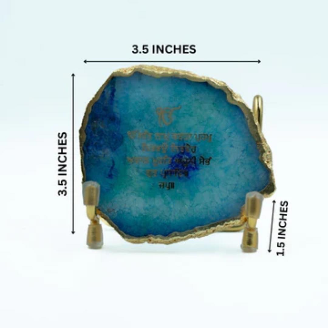 Ik Onkar Mantra Crystal Agate Metal Frame