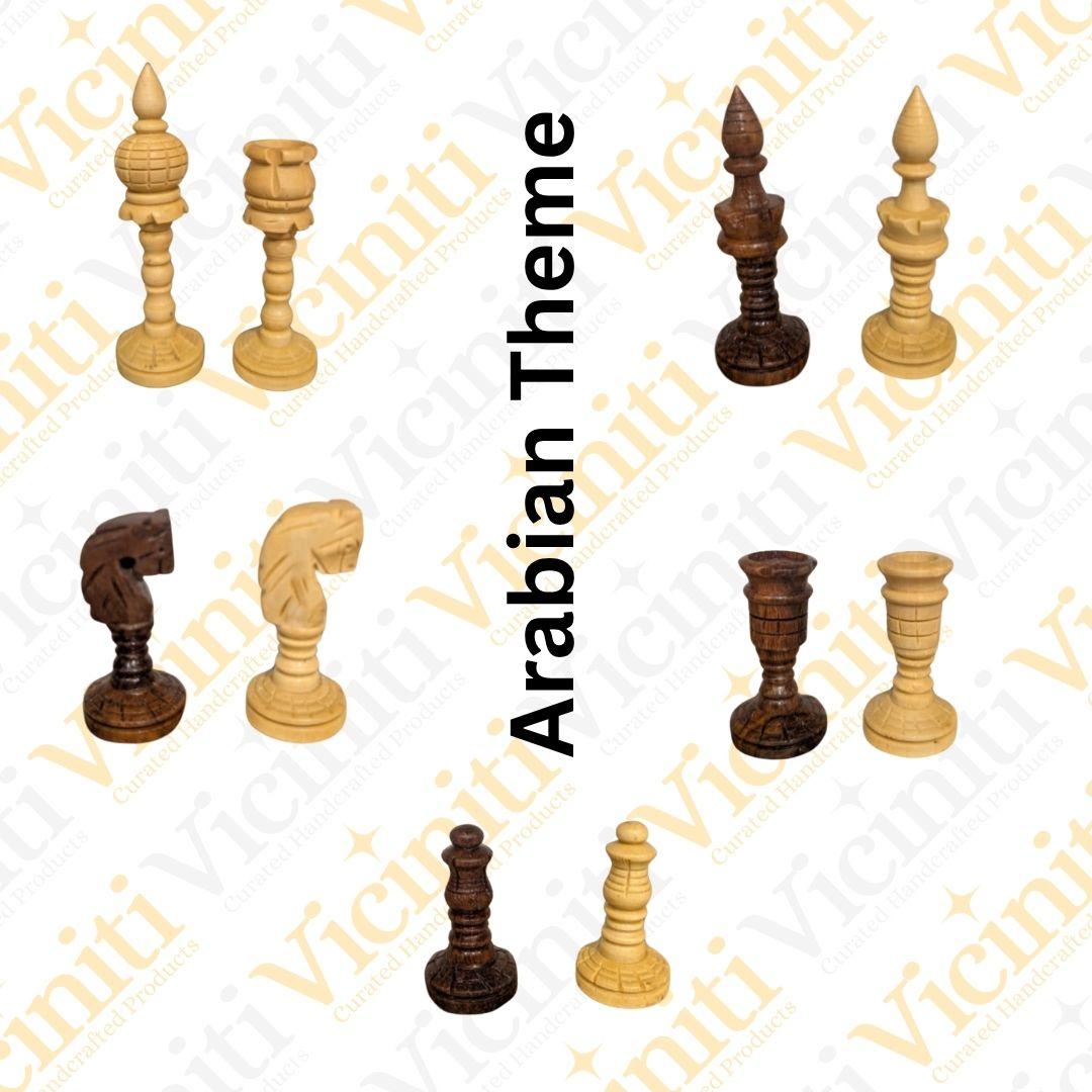 Arabian Theme Handcrafted Wooden Chess Set Board Game