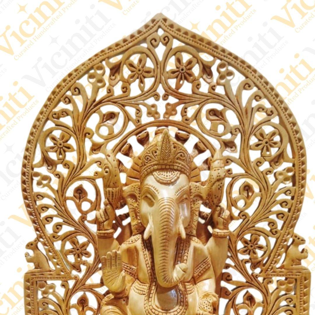 Ganesha Zali Throne Idol Statue Murti Showpiece